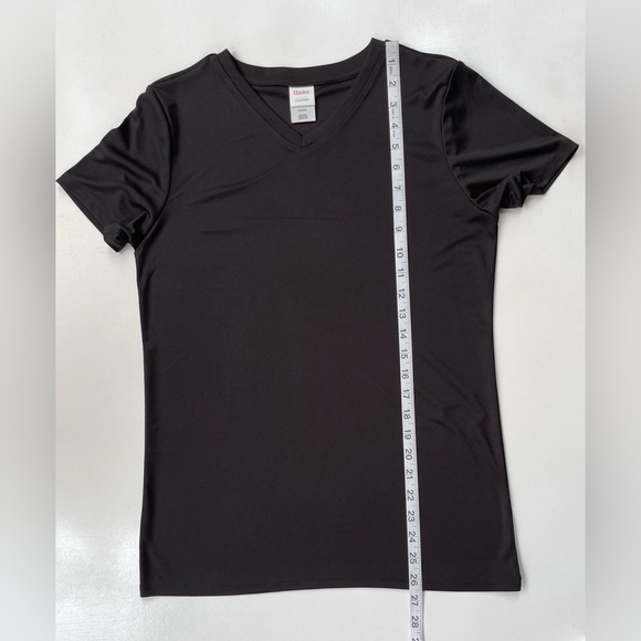 Hanes Women Cool Dry Performance S/S Athletic Sports Tee Black Medium - Picture 7 of 9